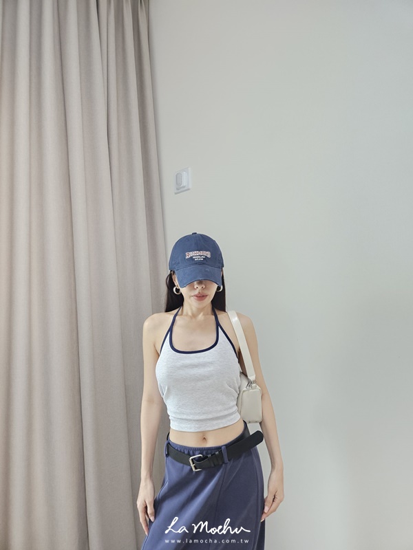 掛脖滾邊棉質背心(闆娘.花花清單)